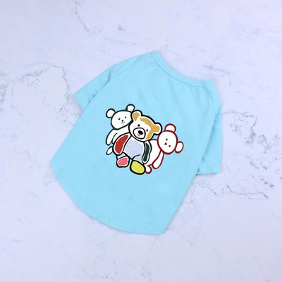 Playera de Algodón Puro para Mascotas - Diseño Ositos Tiernos Blanco y Negro - Image 7