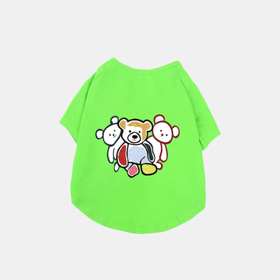Playera de Algodón Puro para Mascotas - Diseño Ositos Tiernos Blanco y Negro - Image 6
