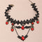 Gothic Jewelry Rojo Bat Halloween Necklace Lace Choker Necklace For Women Nightmare Before Christmas Negro Layered Necklace 2021 Negro