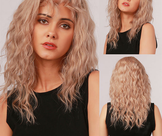 Peluca de Cabello Castaño Ondulado Largo - Image 10