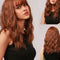 Peluca de Cabello Castaño Ondulado Largo