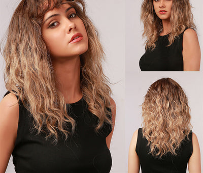 Peluca de Cabello Castaño Ondulado Largo - Image 4