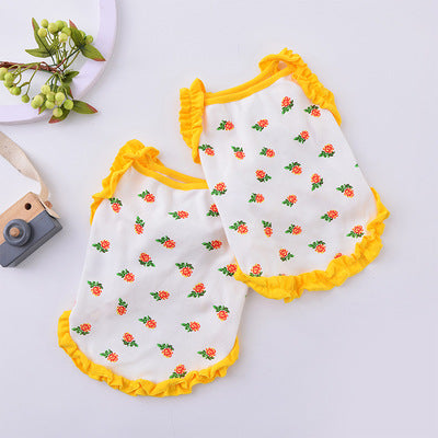 Vestido Suspender con Encaje para Mascotas - Ropa de Primavera y Verano