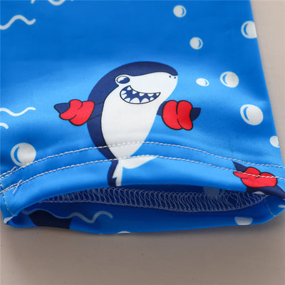 Enterizo Corto Azul Tiburón para Niños - Image 2