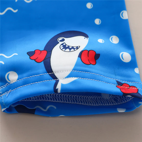 Enterizo Corto Azul Tiburón para Niños