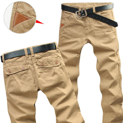 Pantalones Casuales de Algodón Holgados para Hombre - Image 4