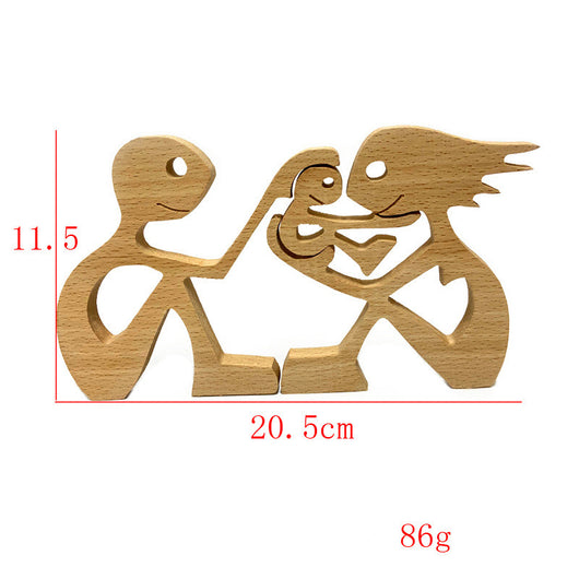 Adornos Navideños de Madera en Forma de Corazón para Familias Amorosas - Image 7