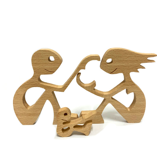 Adornos Navideños de Madera en Forma de Corazón para Familias Amorosas - Image 11