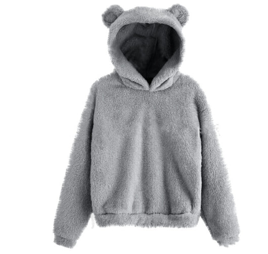 Sudadera Cálida con Capucha de Orejas de Conejo Esponjosas - Image 10