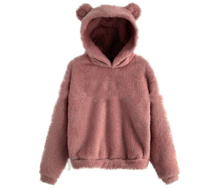 Sudadera Cálida con Capucha de Orejas de Conejo Esponjosas - Image 4