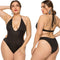 Traje de Baño Mujer Escote en V Falda Integrada - Diseño Reductor