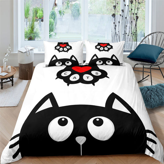 Juego de Edredón y Almohadas para Gatos con Impresión 3D Digital - Image 13