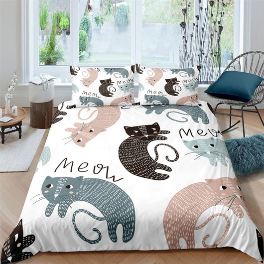 Juego de Edredón y Almohadas para Gatos con Impresión 3D Digital - Image 17