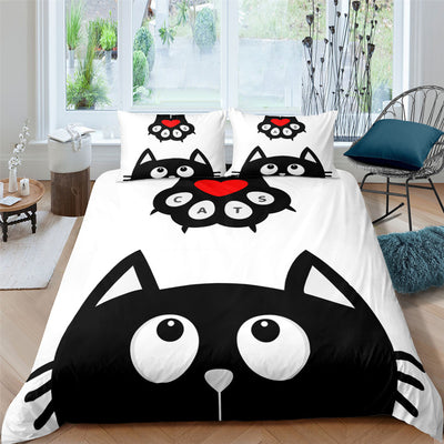 Juego de Edredón y Almohadas para Gatos con Impresión 3D Digital - Image 4