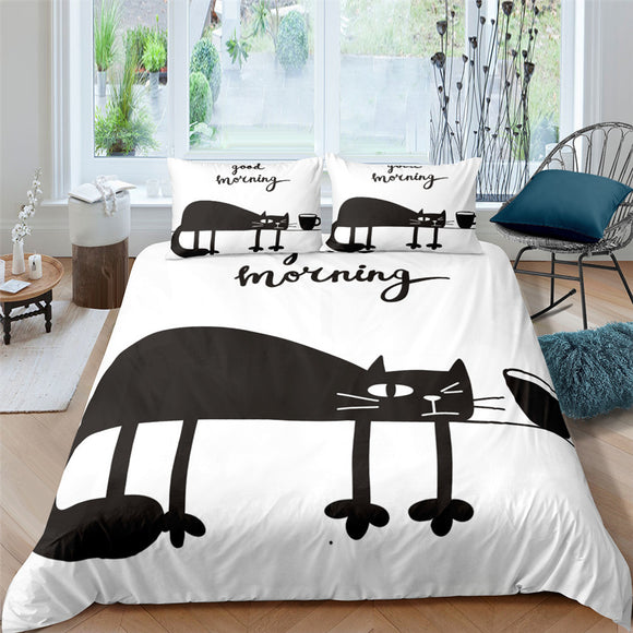 Juego de Edredón y Almohadas para Gatos con Impresión 3D Digital