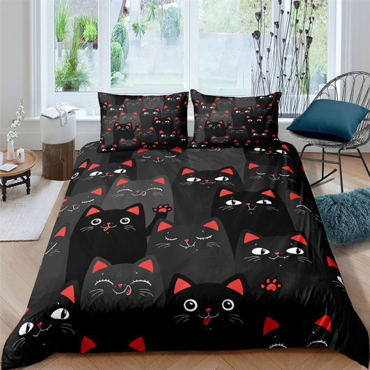 Juego de Edredón y Almohadas para Gatos con Impresión 3D Digital - Image 3
