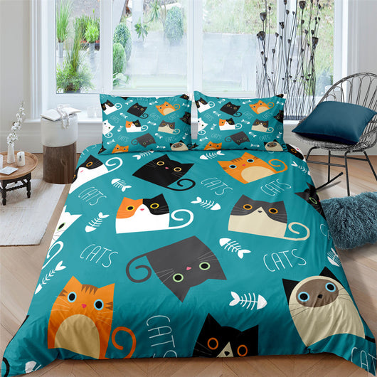 Juego de Edredón y Almohadas para Gatos con Impresión 3D Digital - Image 8