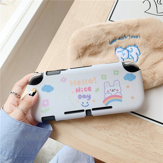 Funda Protectora Nintendo Switch Lite - Diseño Shiba Inu y Conejo Kawaii - Image 13