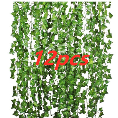 Guirnalda de Hojas Verdes de Seda Artificial para Decoración DIY - Image 12