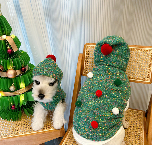Suéter Navideño Acolchado con Capucha para Mascotas - Abrigo Cálido para Perros - Image 5