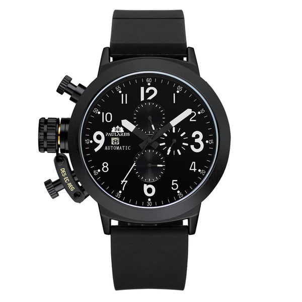 Reloj Automático Multifuncional con Banda de Caucho para Hombre - Image 3