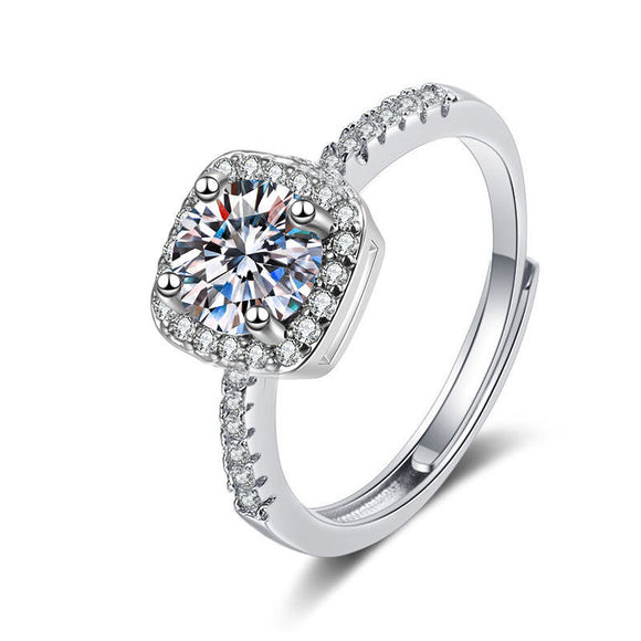 Anillo de Diamante Moissanita para Mujer