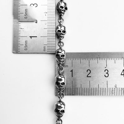 Extensión de Cadena Calavera Plateada para Pulsera - Image 4