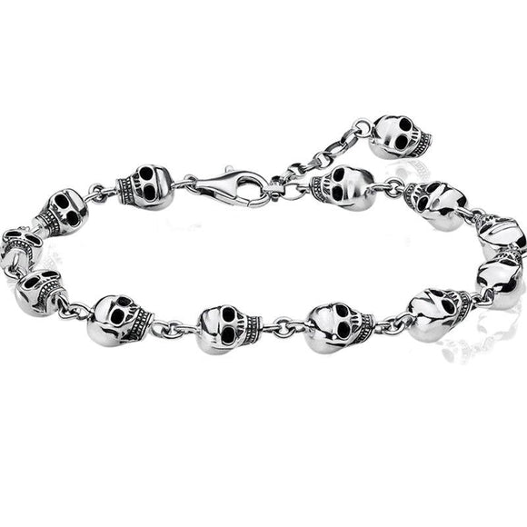 Extensión de Cadena Calavera Plateada para Pulsera