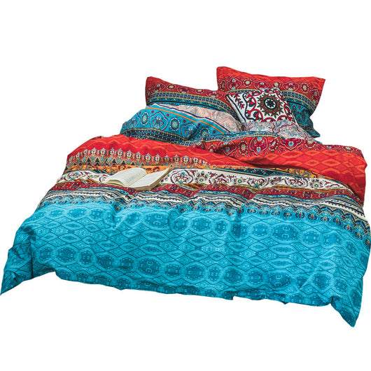 Juego de Cama 4 Piezas Algodón Peinado Estilo Étnico - Image 8