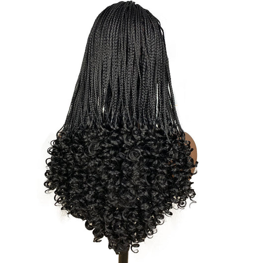 Extensiones de Cabello Rizado Largo con Trenza Negra - Image 6