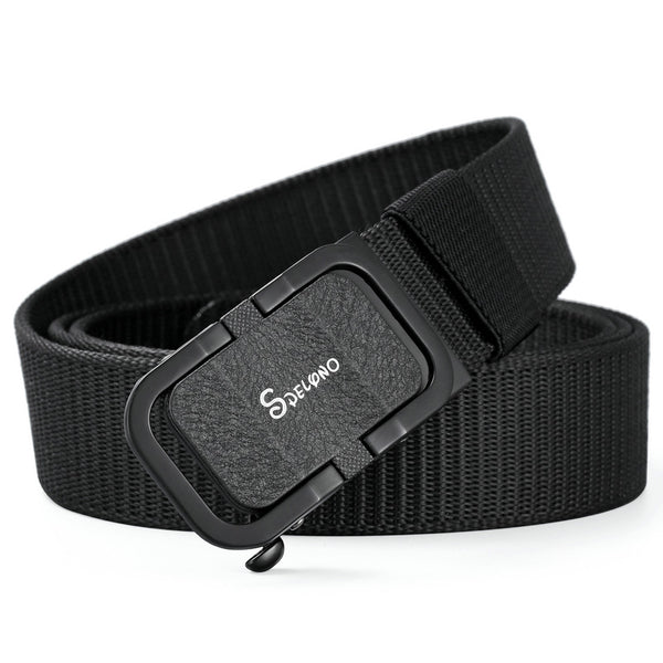 Cinturón de Lona Automático sin Hebilla - Resistente para Uso Outdoor y Casual