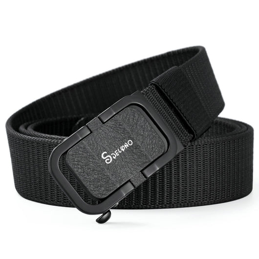 Cinturón de Lona Automático sin Hebilla - Resistente para Uso Outdoor y Casual
