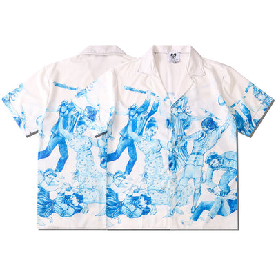 Camisa Hawaiana Oversize de Manga Corta con Estampado Casual para Hombre - Image 9