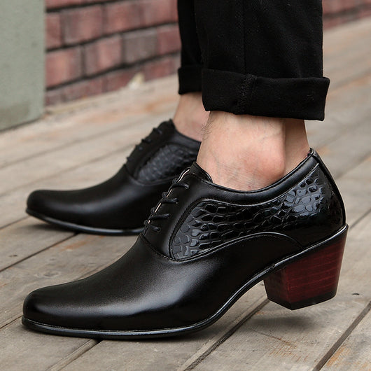 Zapatos de Vestir Hombre Punta Afilada Estilo Coreano con Cordones - Image 11