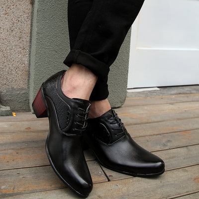 Zapatos de Vestir Hombre Punta Afilada Estilo Coreano con Cordones