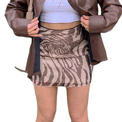 Falda Cintura Alta con Estampado de Anillos de Árbol - Diseño Sexy y Moderno - Image 6