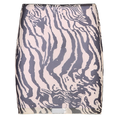Falda Cintura Alta con Estampado de Anillos de Árbol - Diseño Sexy y Moderno - Image 2