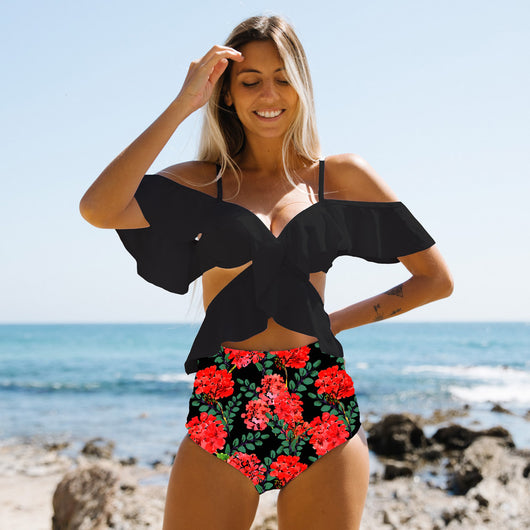 Bikini Europeo Fruncido con Detalle Dividido - Traje de Baño Sexy para Mujer - Image 11