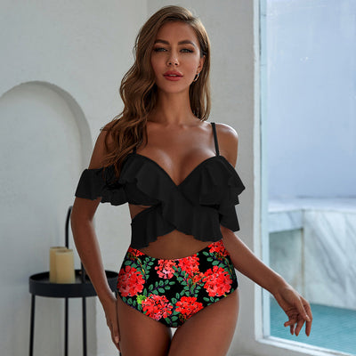 Bikini Europeo Fruncido con Detalle Dividido - Traje de Baño Sexy para Mujer - Image 4