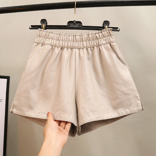 Pantalones Cortos Estilo Coreano de Cintura Alta y Pierna Ancha para Mujer - Image 11