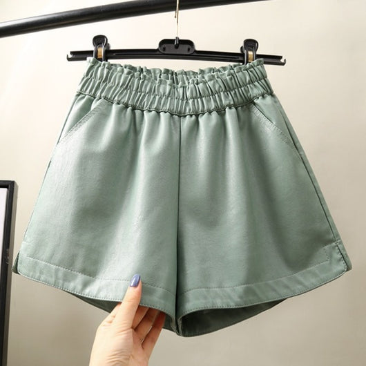 Pantalones Cortos Estilo Coreano de Cintura Alta y Pierna Ancha para Mujer - Image 12