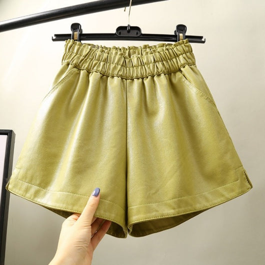 Pantalones Cortos Estilo Coreano de Cintura Alta y Pierna Ancha para Mujer - Image 14