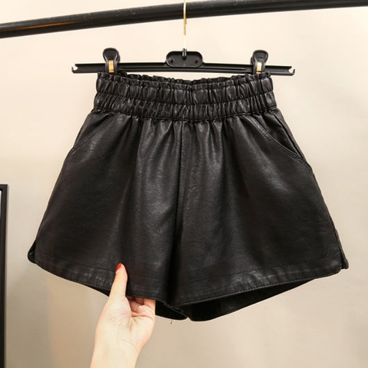 Pantalones Cortos Estilo Coreano de Cintura Alta y Pierna Ancha para Mujer - Image 8