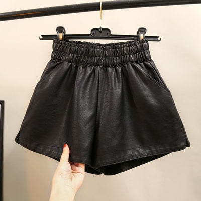 Pantalones Cortos Estilo Coreano de Cintura Alta y Pierna Ancha para Mujer - Image 3