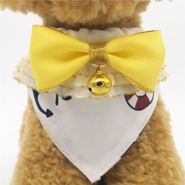 Collar Elegante para Mascotas con Moño Desacoplable