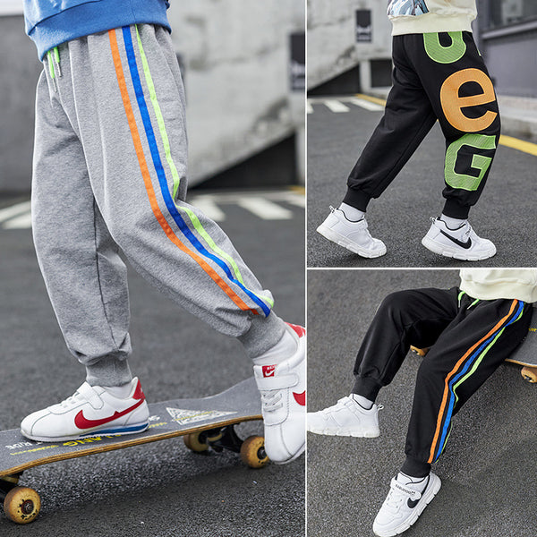 Pantalones Deportivos Niño Primavera Otoño Estilo Casual Moderno