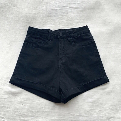Shorts Vaqueros Cintura Alta Estilo Hong Kong para Primavera y Otoño - Image 12