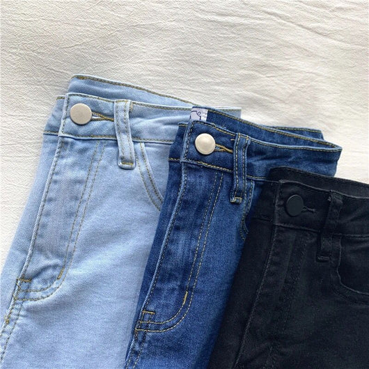Shorts Vaqueros Cintura Alta Estilo Hong Kong para Primavera y Otoño - Image 3