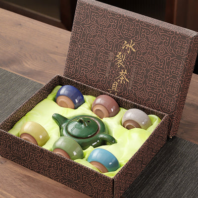 Juego de Té Kung Fu de Cerámica con Efecto Hielo Agrietado - Image 17