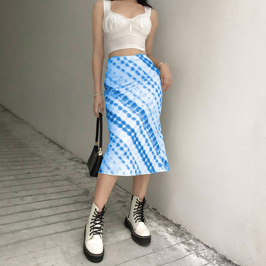 Falda Ajustada Tie-Dye de Cintura Alta con Efecto Envolvente - Image 10